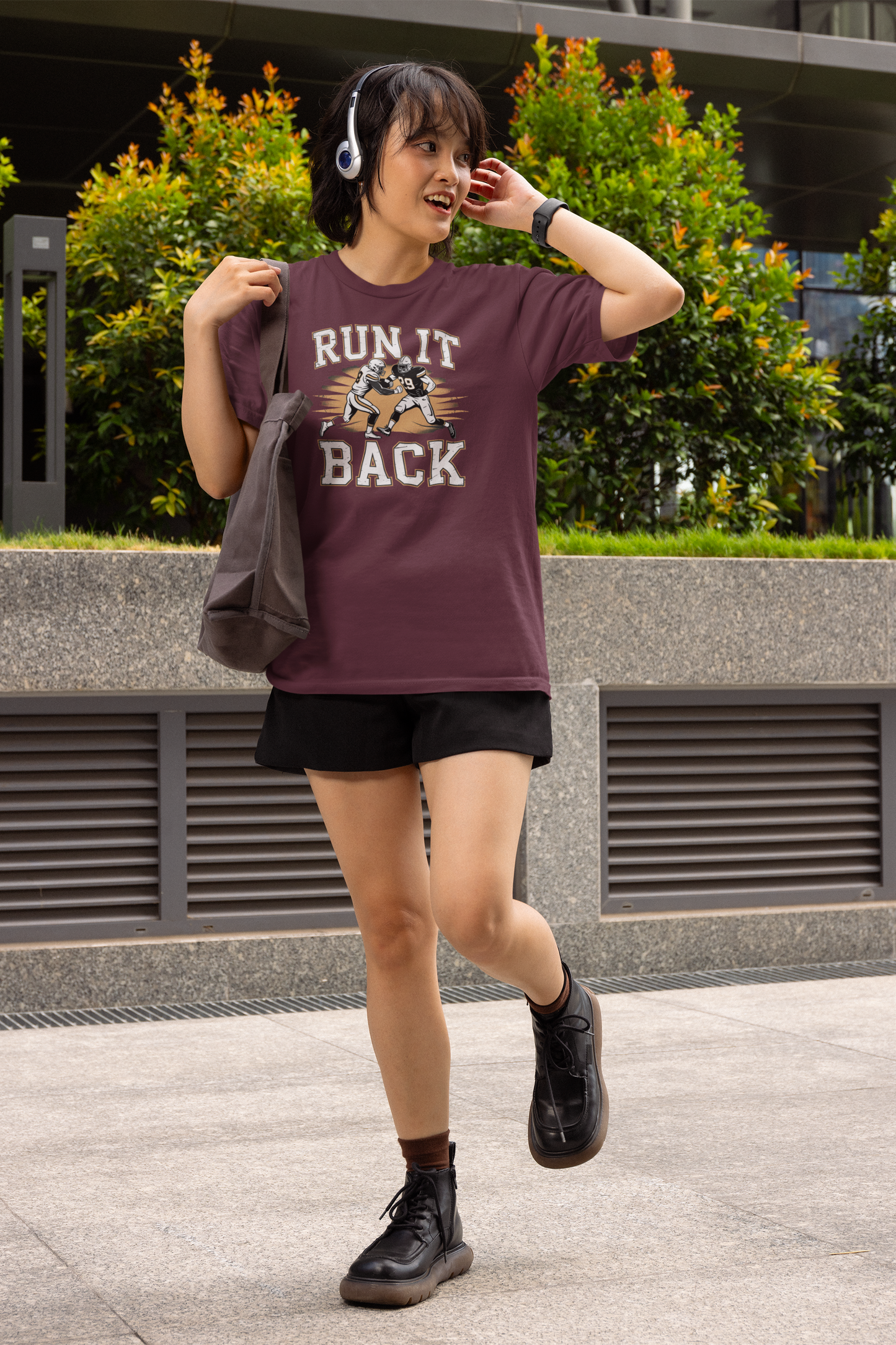 Run It Back - Dark, Football T-Shirt