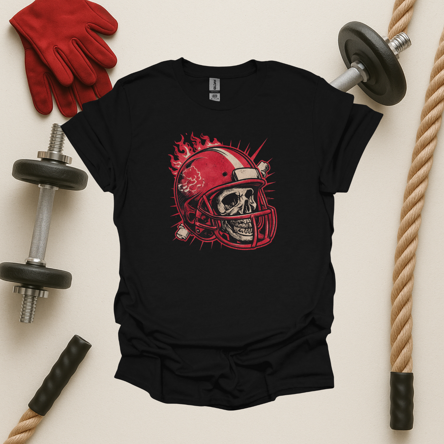 Bonecrusher Helmet, Football T-Shirt