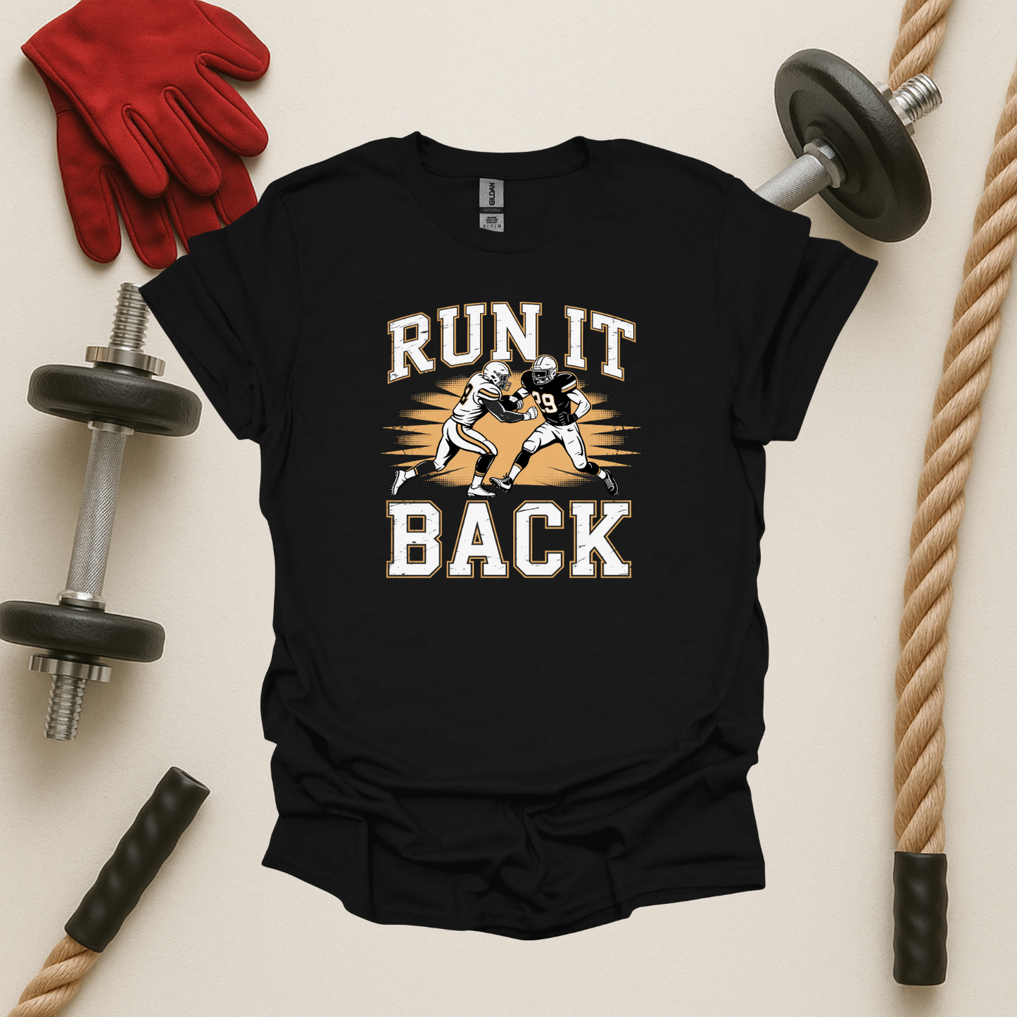 Run It Back - Dark, Football T-Shirt