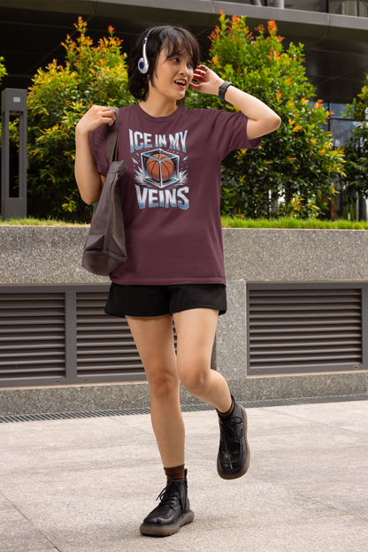 Ice In My Veins - Dark, Basketball T-Shirt