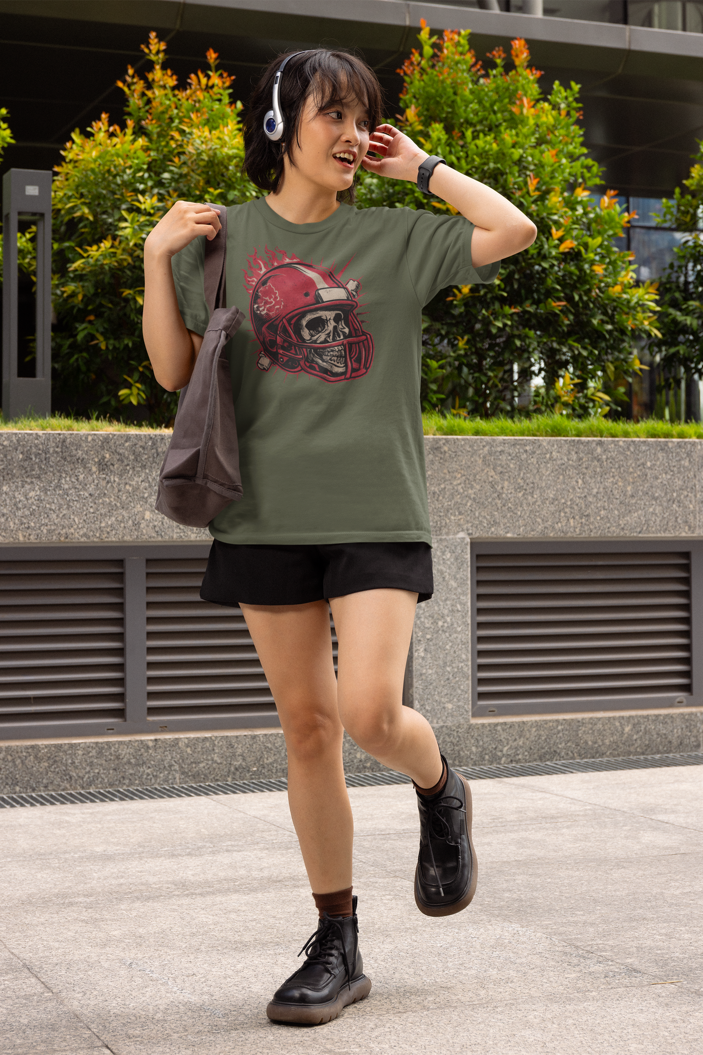 Bonecrusher Helmet, Football T-Shirt