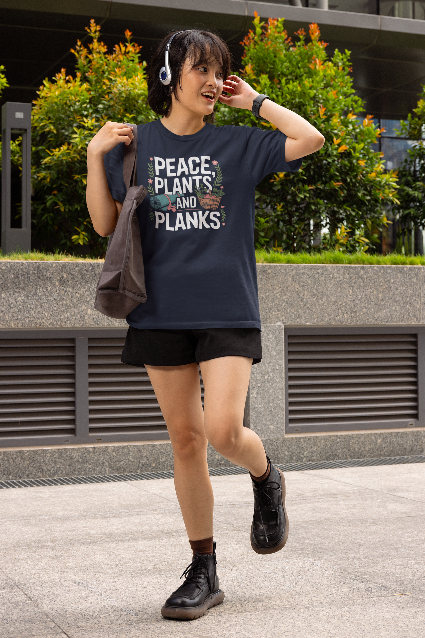 Peace, Plants and Planks - Dark, Gym T-Shirt