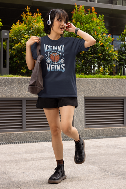Ice In My Veins - Dark, Basketball T-Shirt