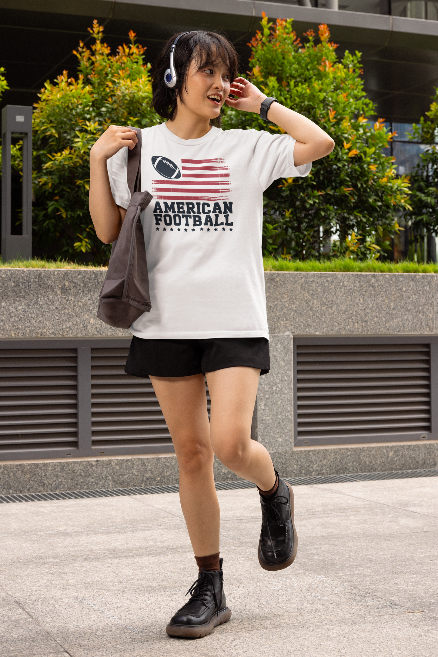 American Flag - Light, Football T-Shirt
