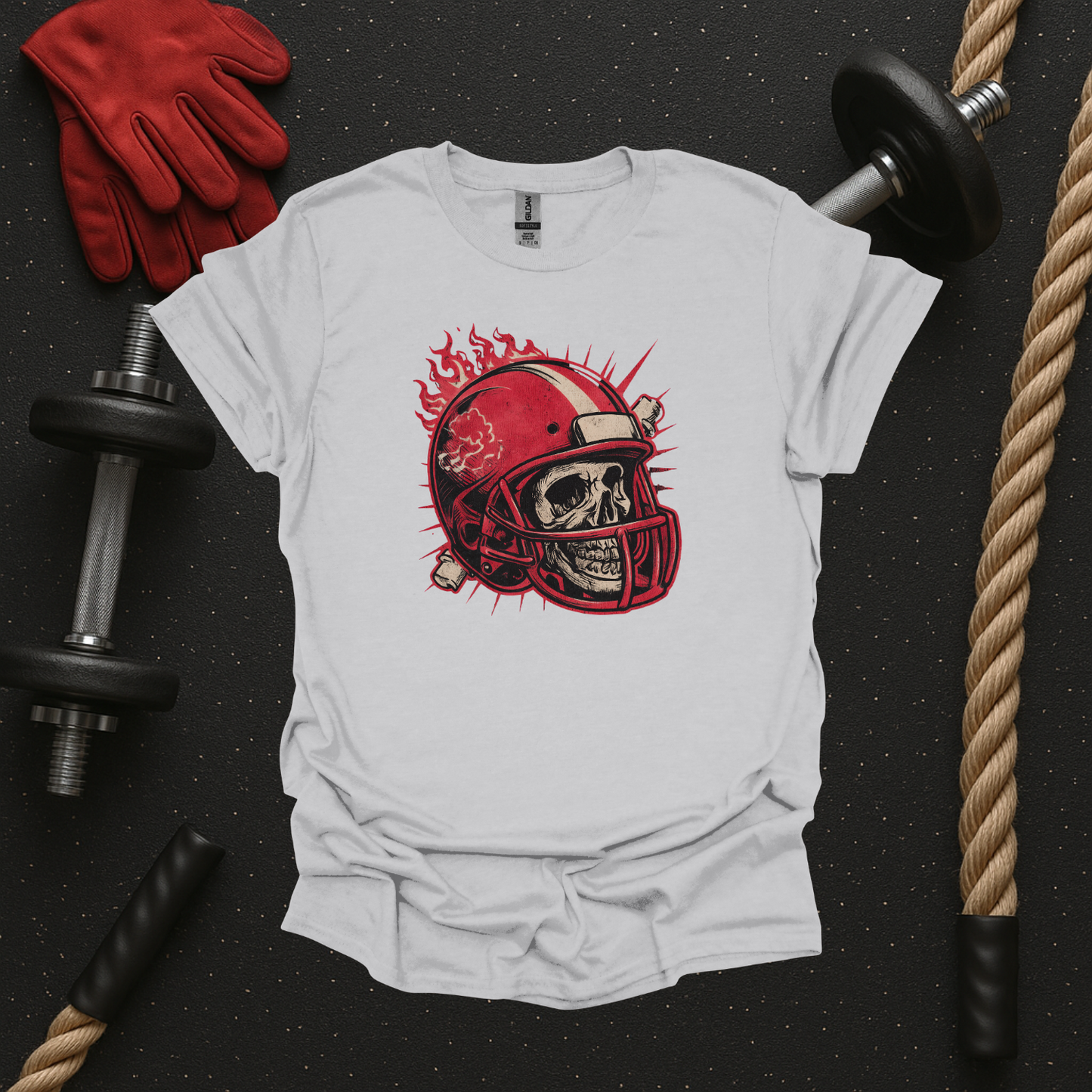 Bonecrusher Helmet, Football T-Shirt