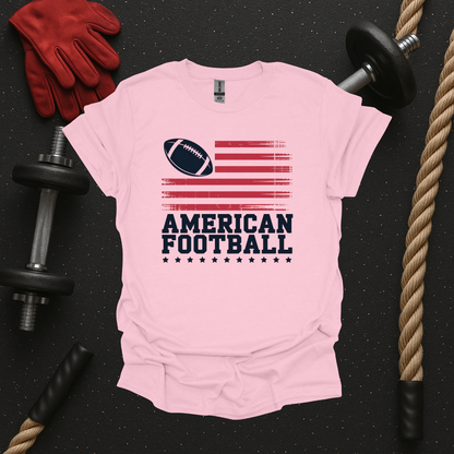 American Flag - Light, Football T-Shirt