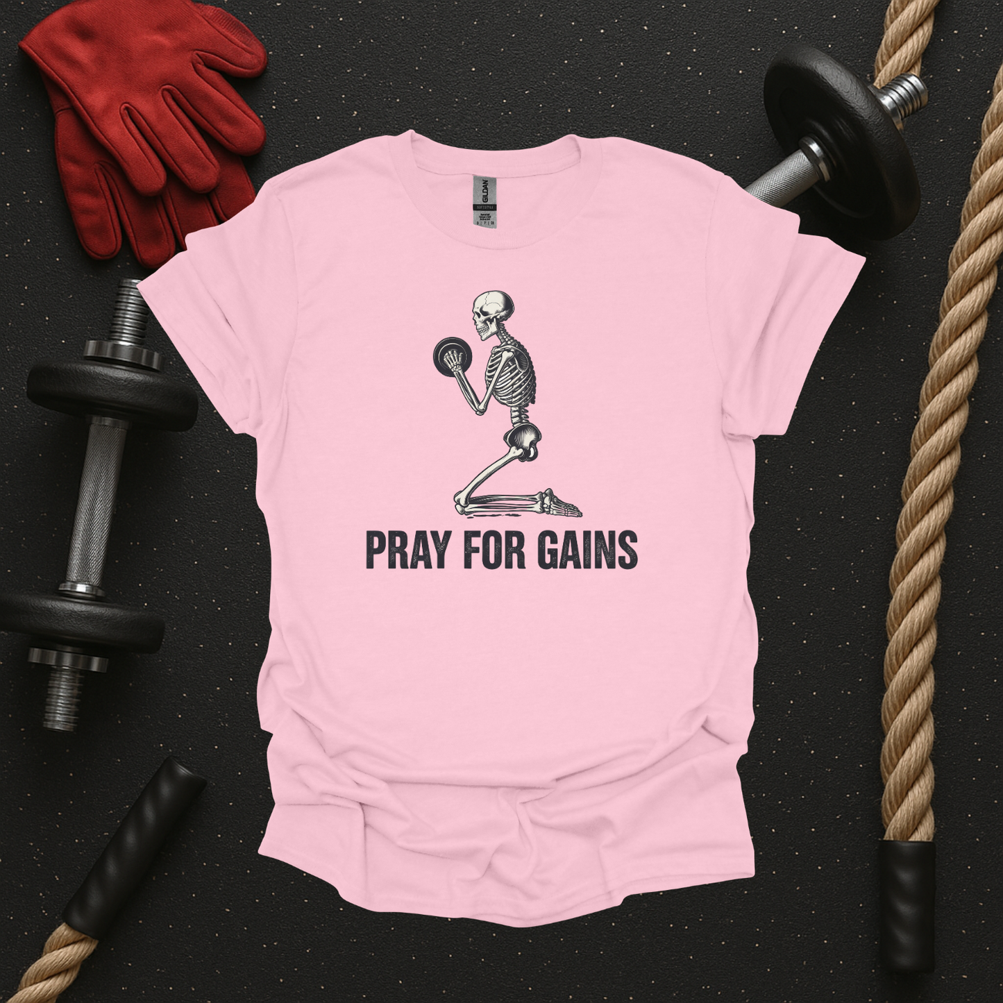 Pray for Gains - Light, Gym T-Shirt