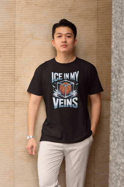 Ice In My Veins - Dark, Basketball T-Shirt