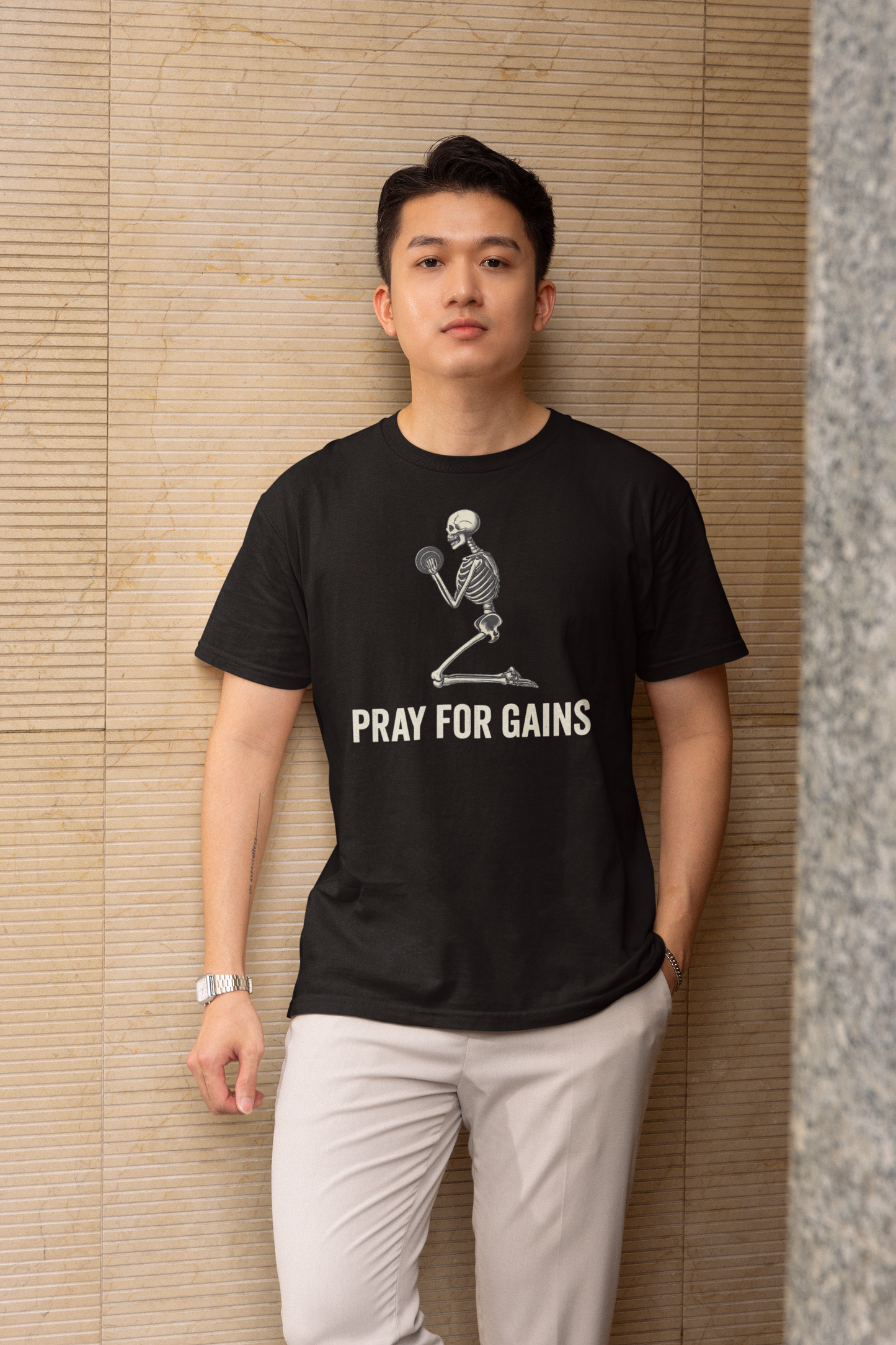 Pray for Gains - Dark, Gym T-Shirt