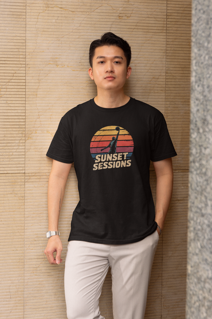 Sunset Sessions - Dark, Basketball T-Shirt