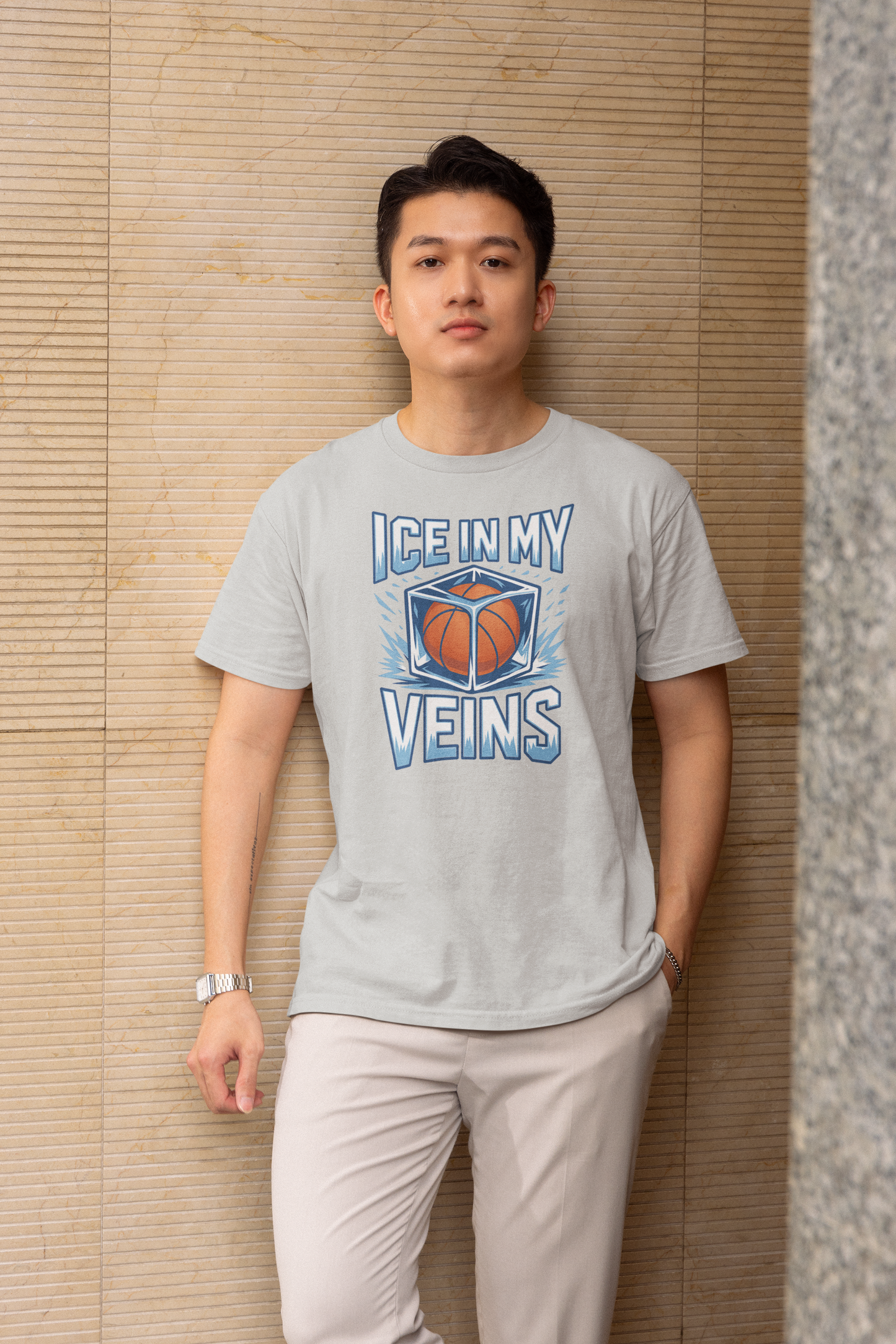 Ice In My Veins - Light, Basketball T-Shirt
