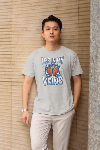 Ice In My Veins - Light, Basketball T-Shirt