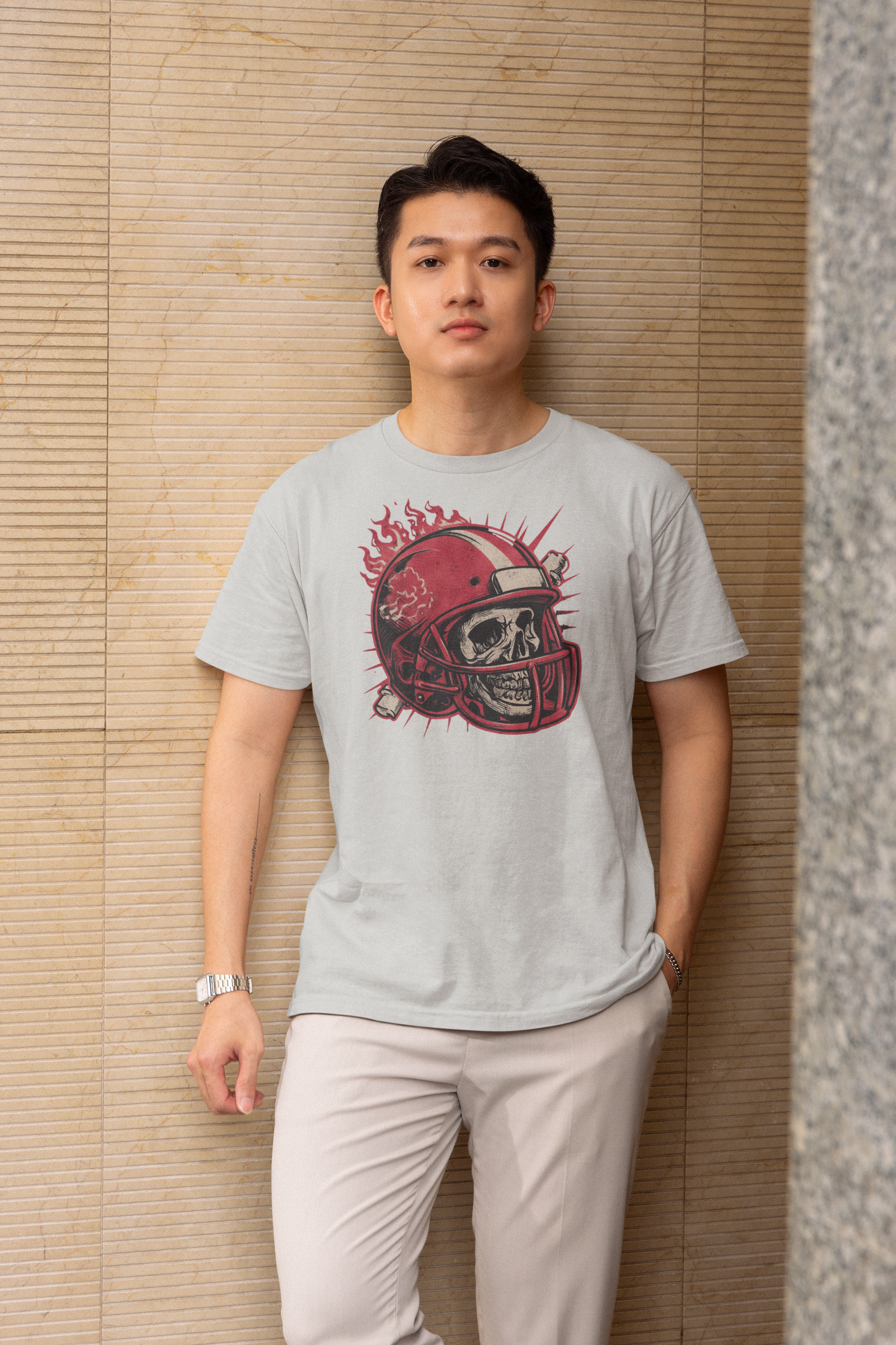 Bonecrusher Helmet, Football T-Shirt