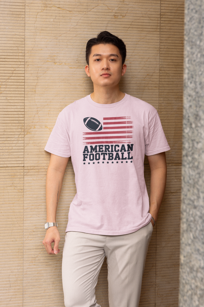 American Flag - Light, Football T-Shirt