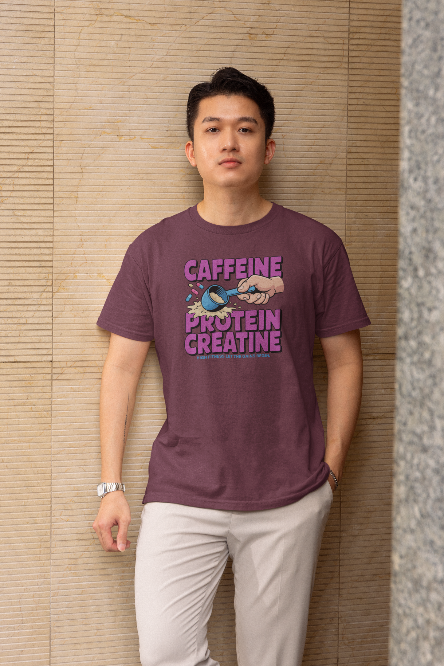 Caffeine. Protein. Creatine, Gym T-Shirt