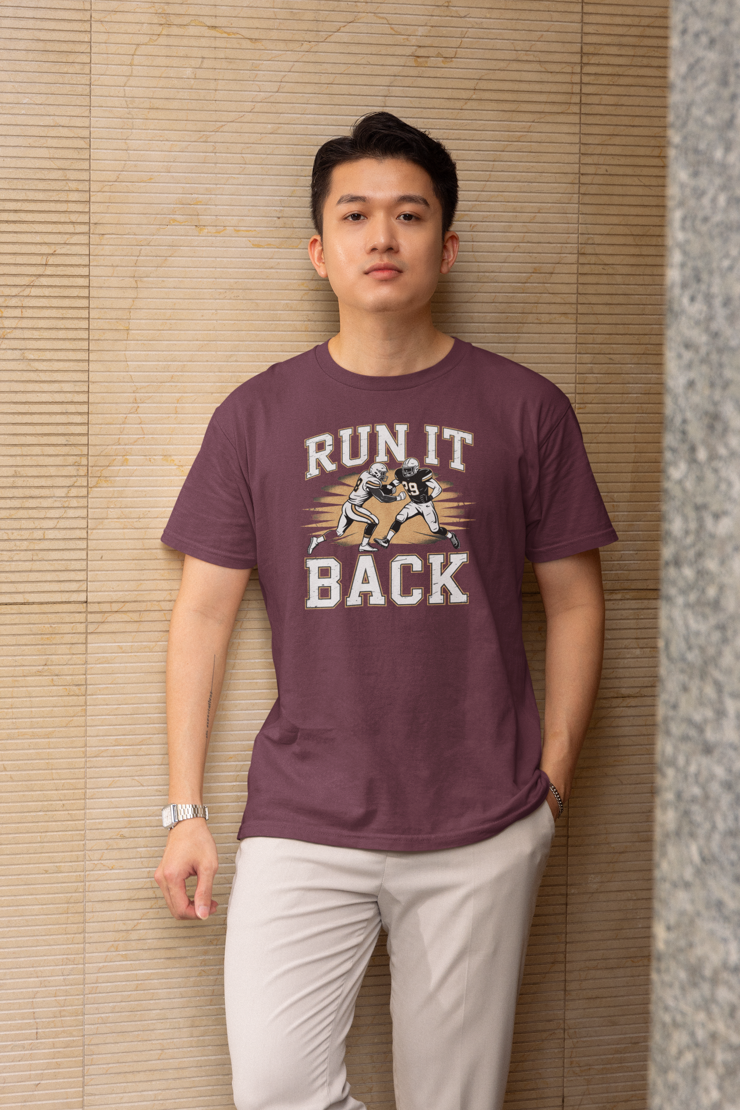 Run It Back - Dark, Football T-Shirt