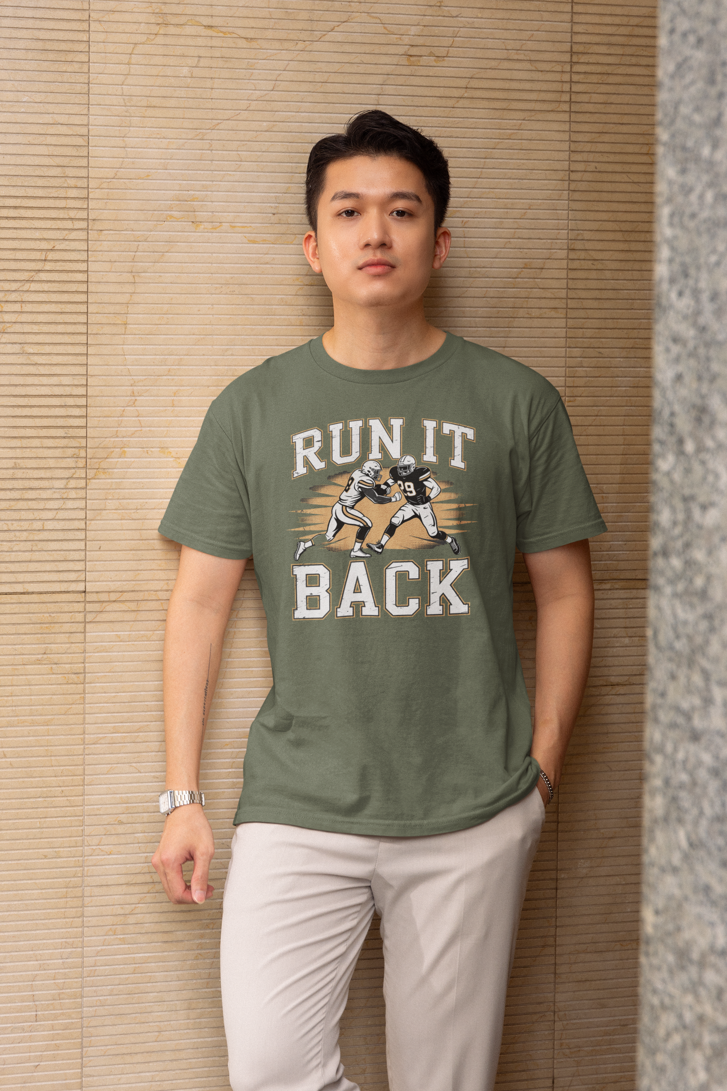 Run It Back - Light, Football T-Shirt