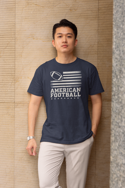 American Flag - Dark, Football T-Shirt