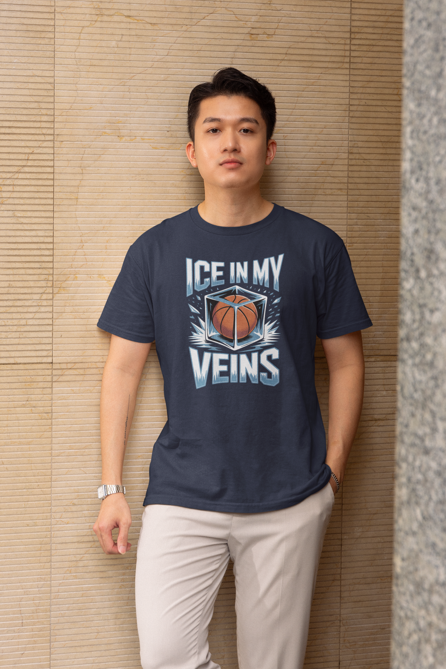 Ice In My Veins - Dark, Basketball T-Shirt