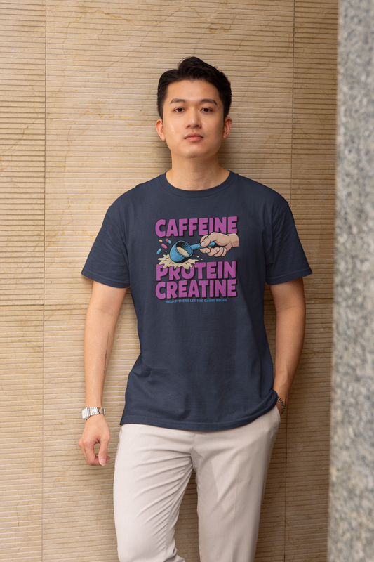 Caffeine. Protein. Creatine, Gym T-Shirt