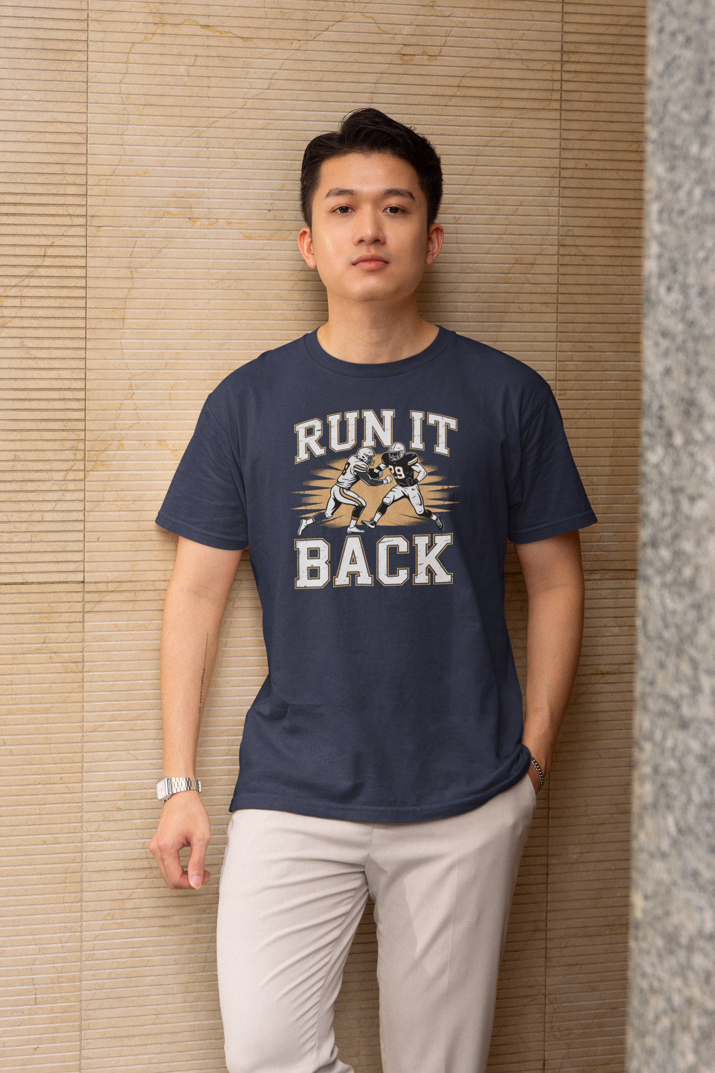 Run It Back - Dark, Football T-Shirt