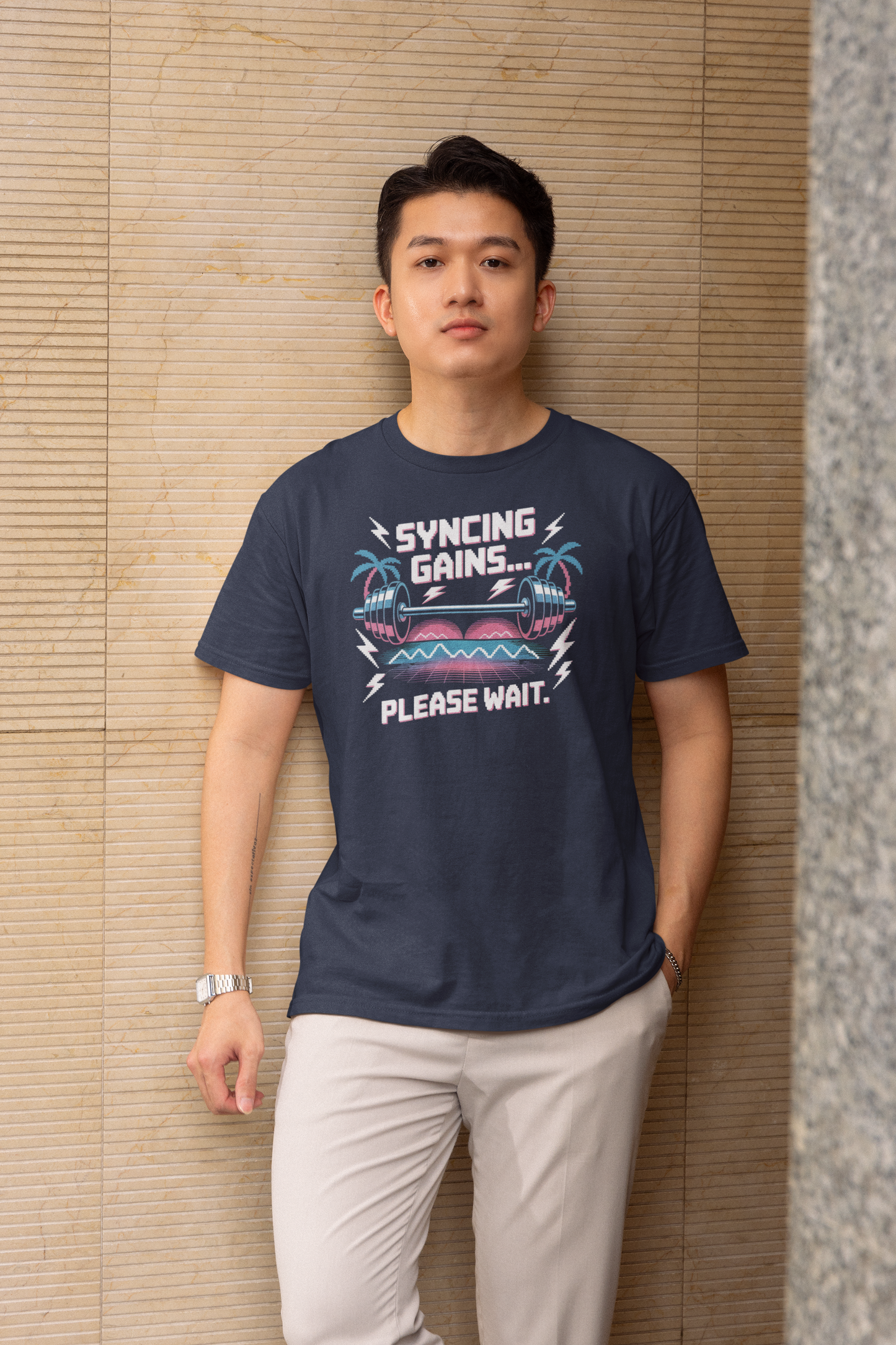 Syncing Gains - Dark, Gym T-Shirt