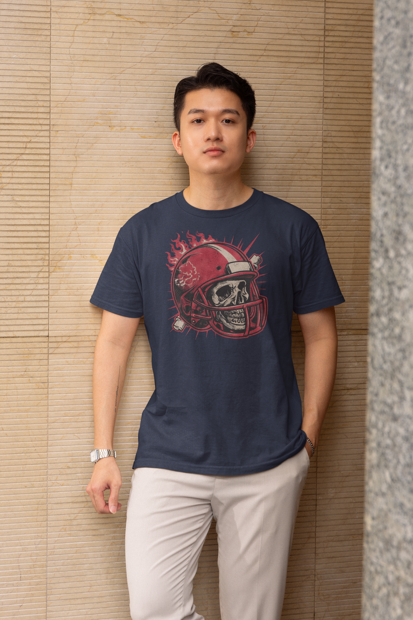 Bonecrusher Helmet, Football T-Shirt