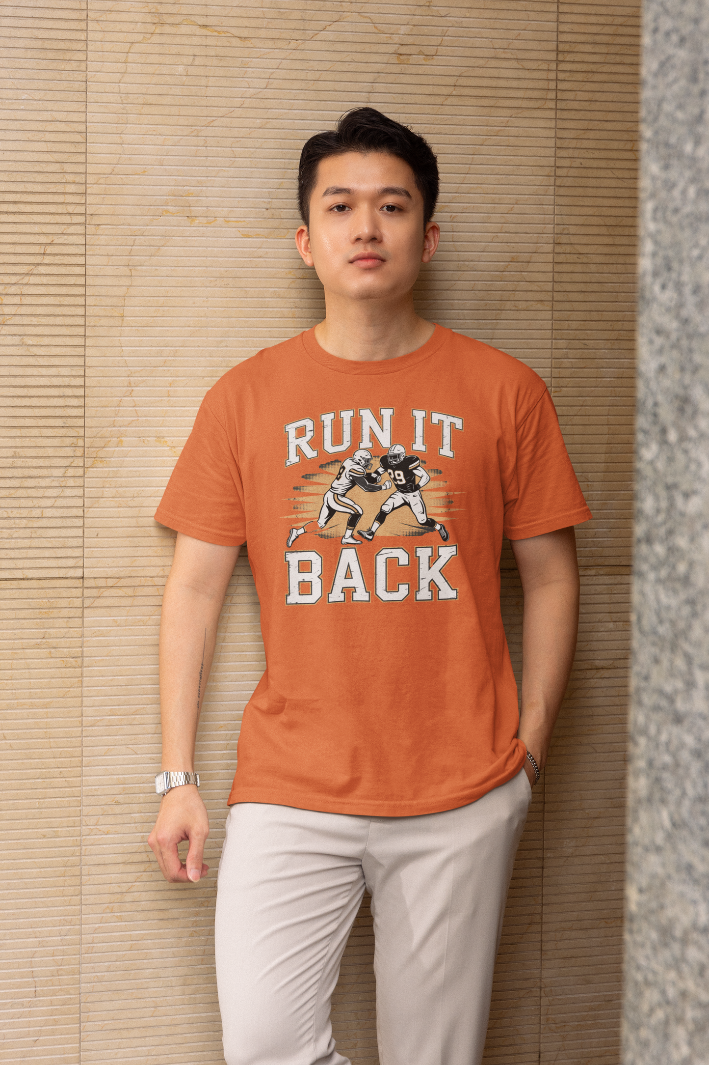 Run It Back - Light, Football T-Shirt
