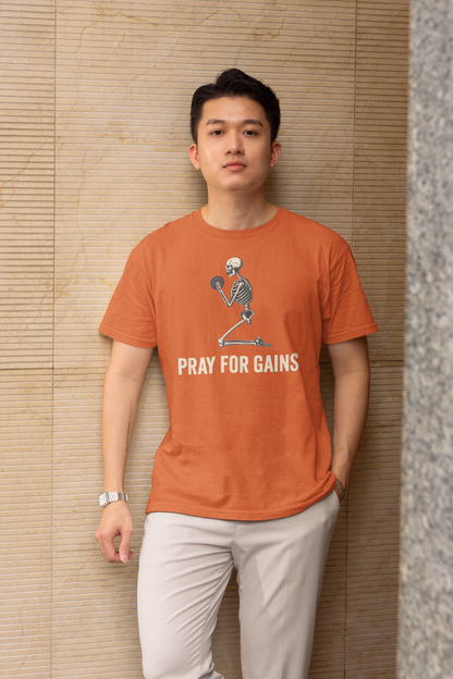 Pray for Gains - Dark, Gym T-Shirt