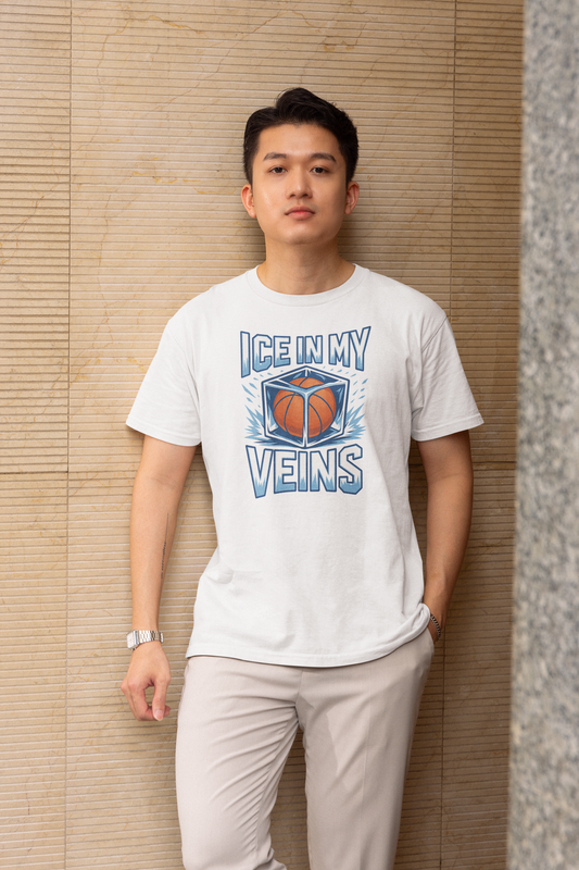 Ice In My Veins - Light, Basketball T-Shirt