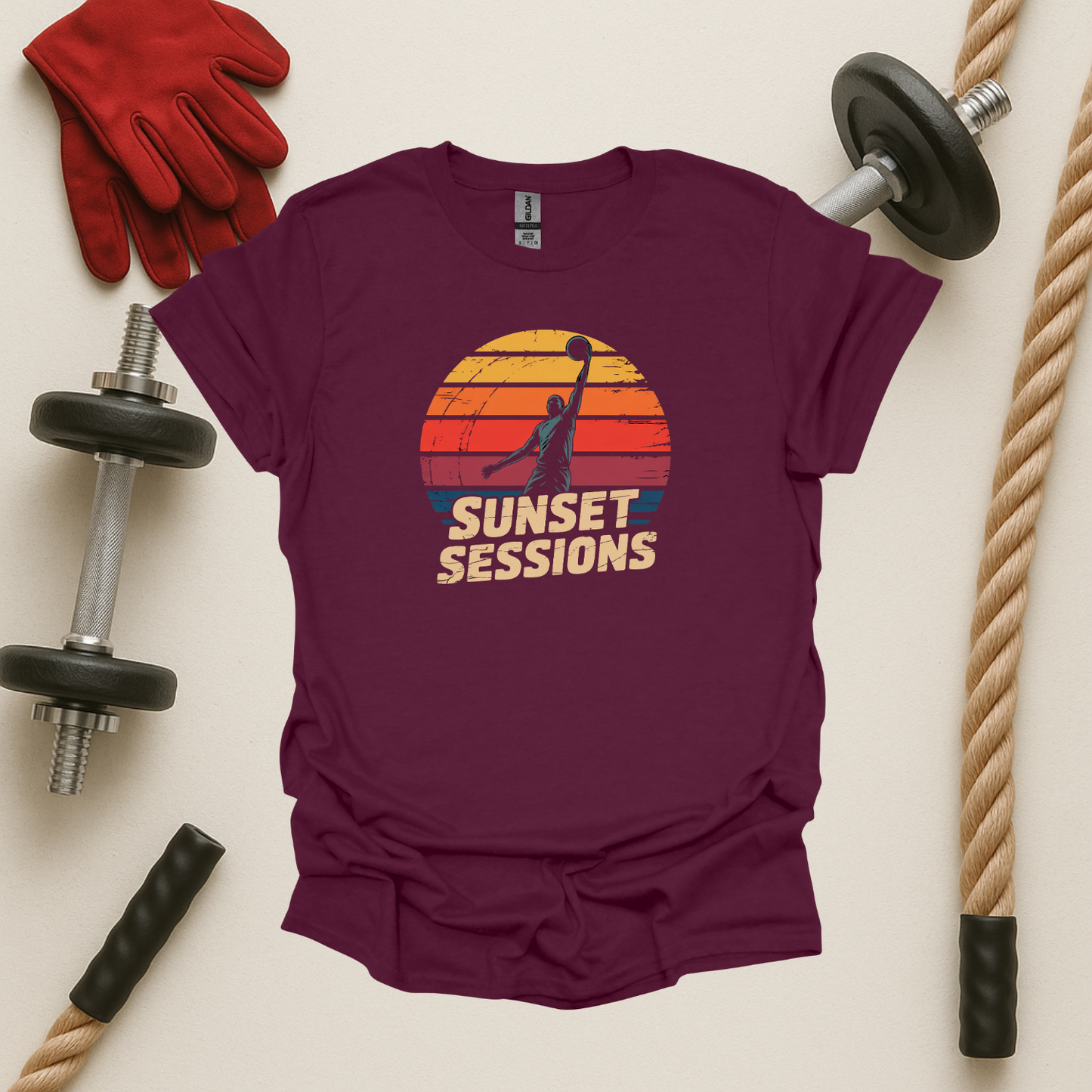 Sunset Sessions - Dark, Basketball T-Shirt