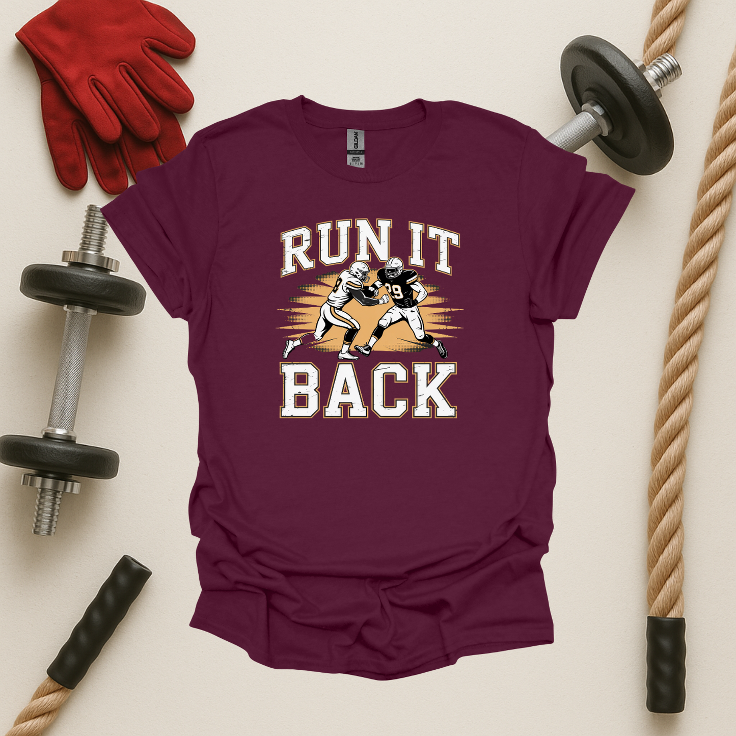 Run It Back - Dark, Football T-Shirt