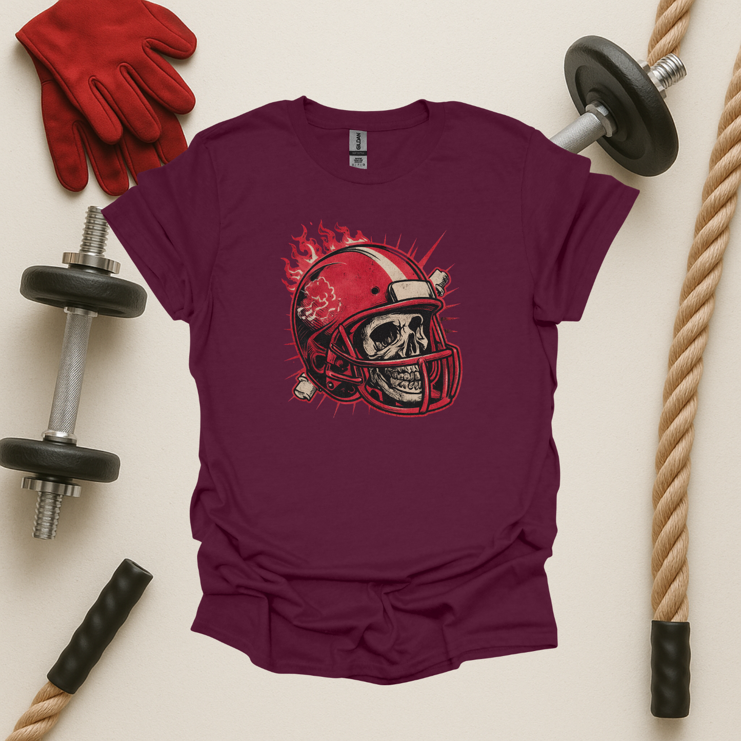 Bonecrusher Helmet, Football T-Shirt