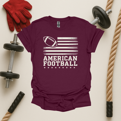 American Flag - Dark, Football T-Shirt