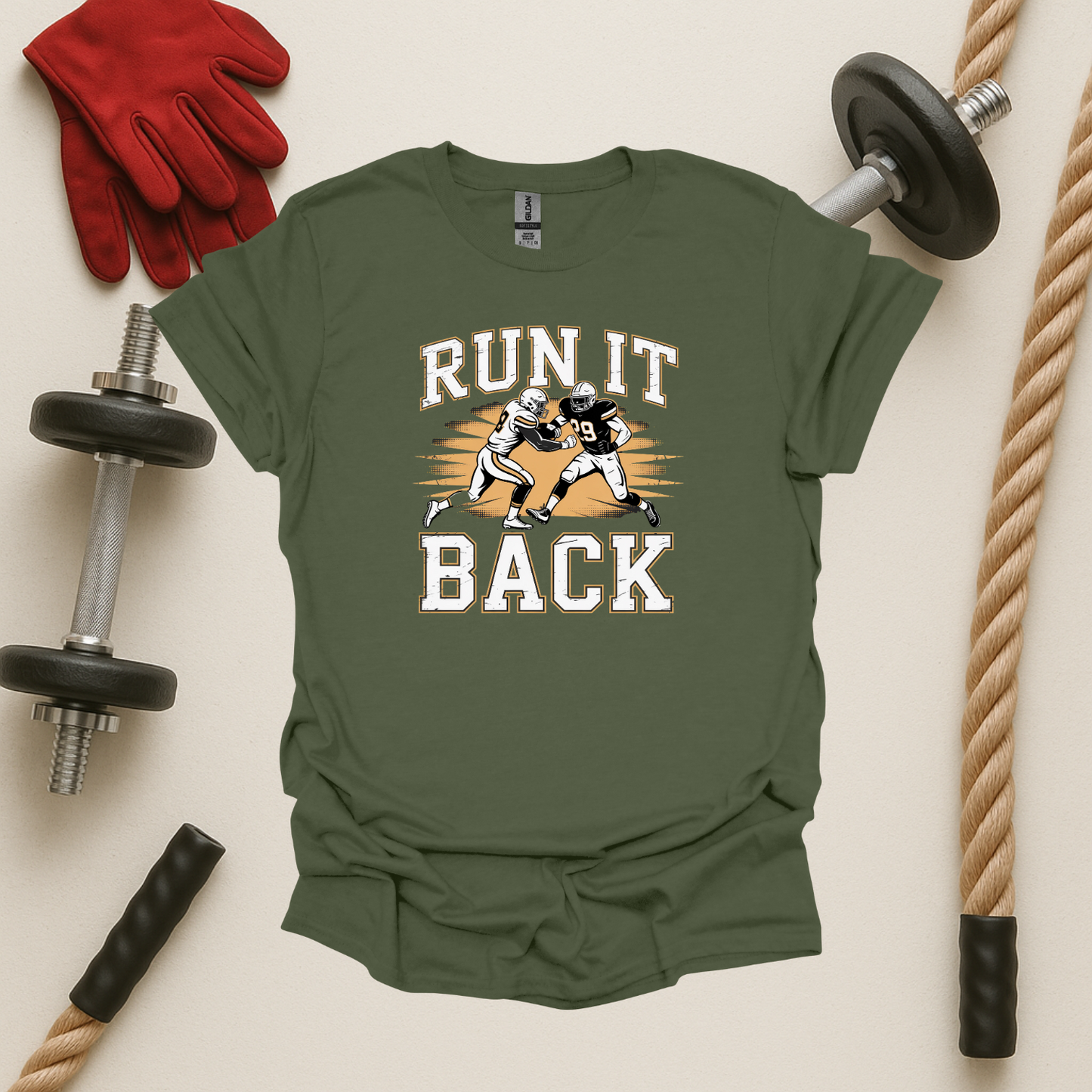 Run It Back - Light, Football T-Shirt
