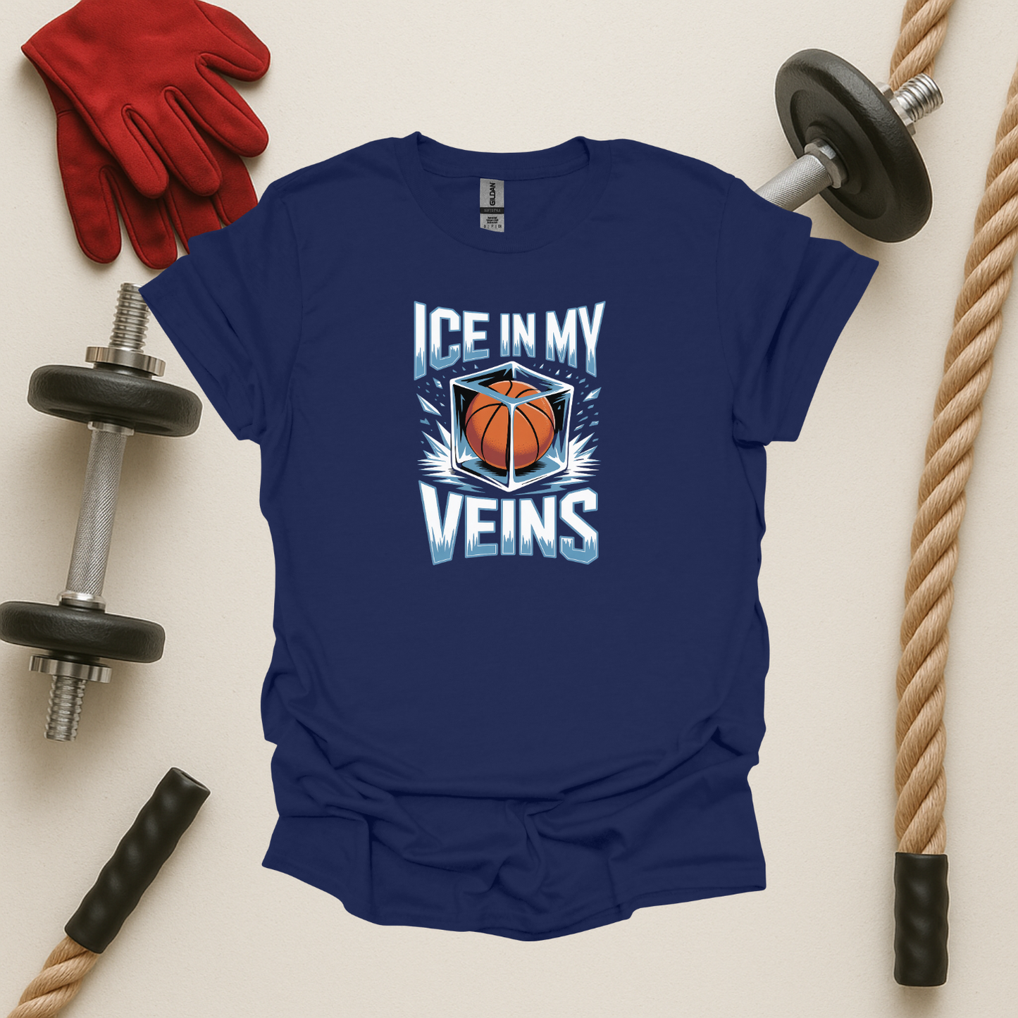 Ice In My Veins - Dark, Basketball T-Shirt