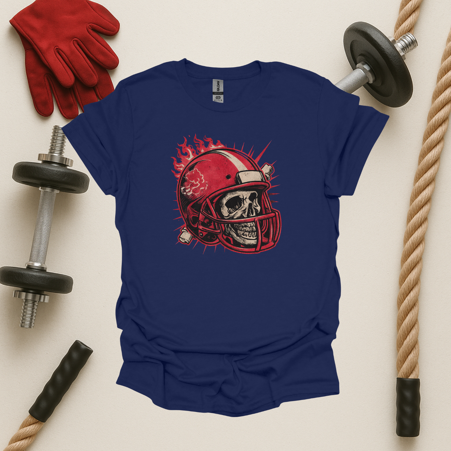 Bonecrusher Helmet, Football T-Shirt