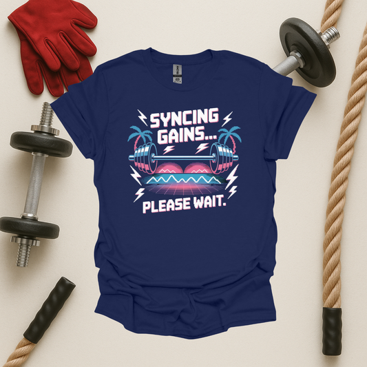 Syncing Gains - Dark, Gym T-Shirt