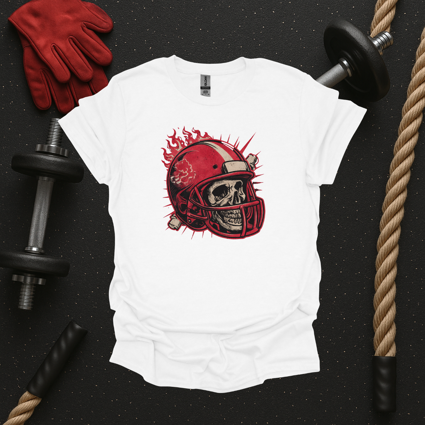 Bonecrusher Helmet, Football T-Shirt